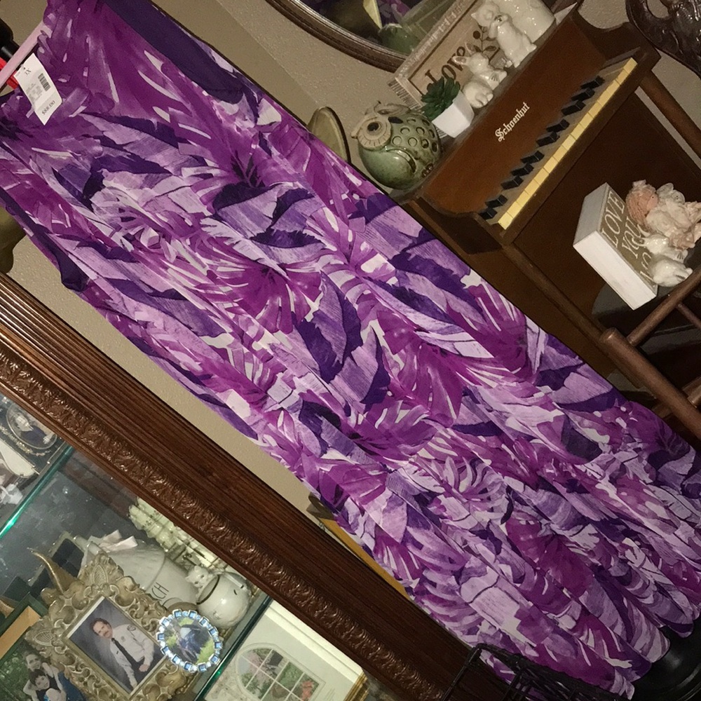 Purple Floral Women's Skirt